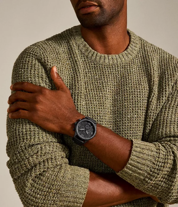 Nate Chronograph Black Stainless Steel Watch - Image 2